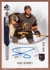 2020-21 SP Authentic Future Watch #166 Gage Quinney RC AUTO /999 - GOLDEN KNIGHT