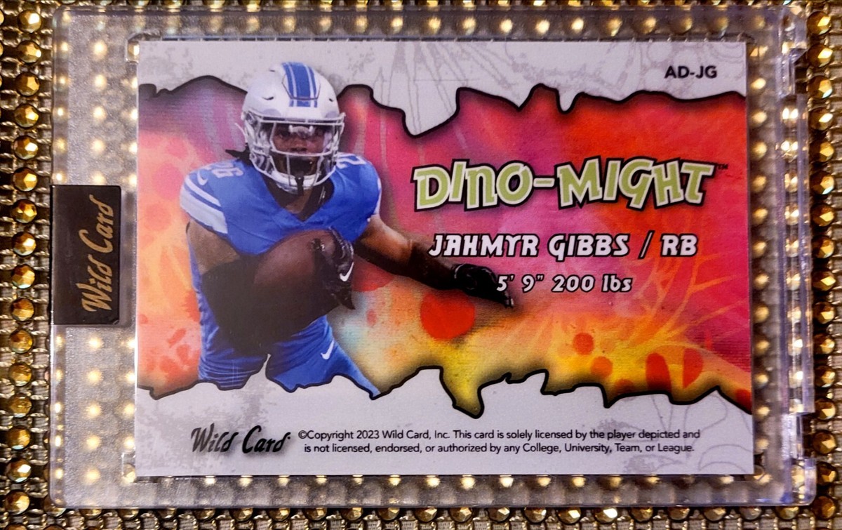 d 1/1 Jahmyr Gibbs RC DINO-MIGHT SILVER Lions STEGOSAURUS SEALED