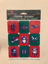 CHRISTMAS STICKERS 4 SHEETS AMERICAN GREETINGS NOS SEALED VINTAGE