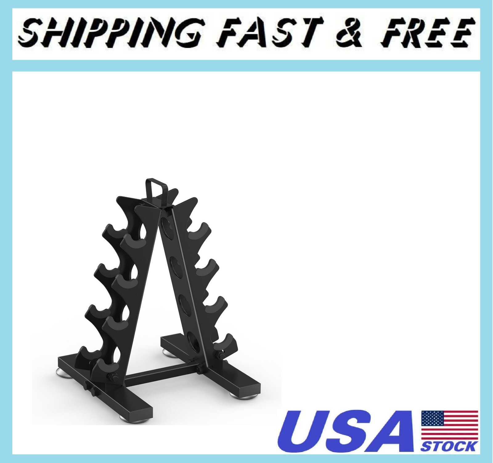 5 Lbs Dumbbells Set Of 2 4 Tier Dumbbell Rack Stand Only, Weight Rack ...