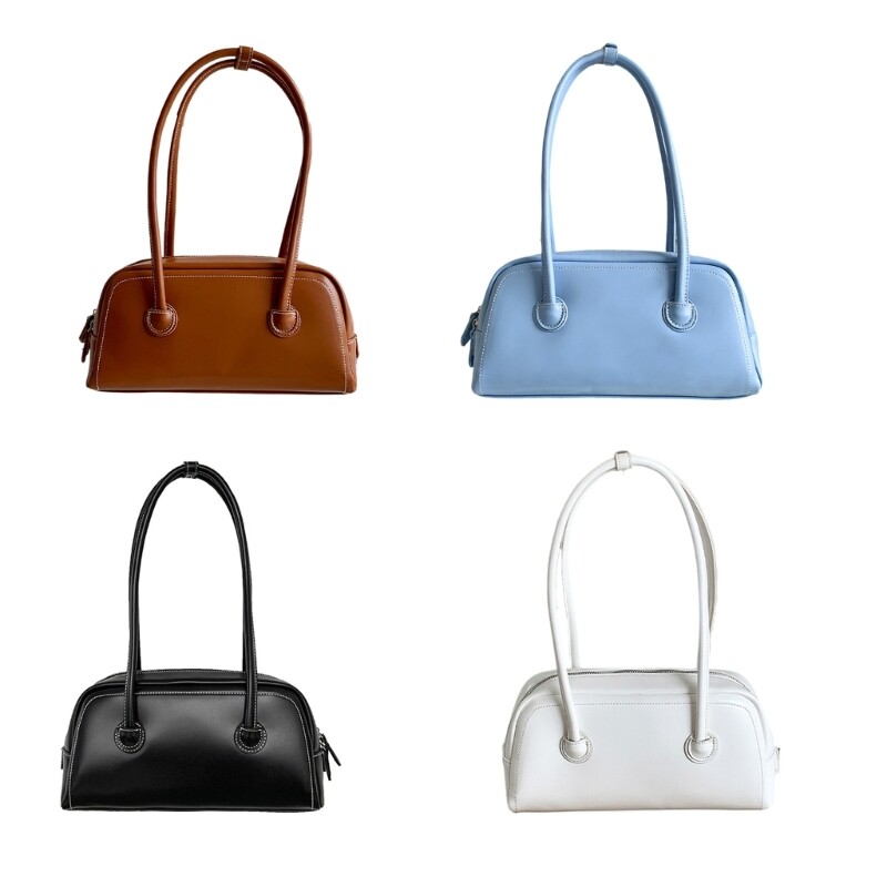 Shoulder Bags Large Capacity Splashproof Handbag Solid Color Bag for Women Girl-image