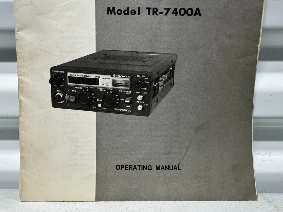 TRANSCEPTOR FM Kenwood 2 METROS Modelo TR-7400A MANUAL DE INSTRUCCIONES Foto 3 de 4