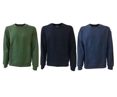 BottegaChililometerZero Herren Sweatshirt Rundhals 100% Baumwolle Mod SU17010 MADE IN ITALY