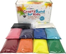 CuteyCo Crafty Sand for Kids 10 Colors 3 lbs of Vibrant Craft Sand NEW 