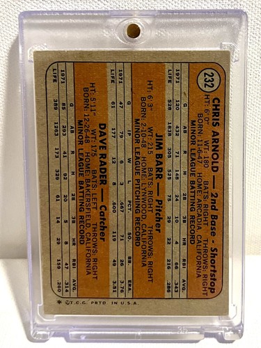 1972 Topps Baseball # 232 Giants Rookie Stars - Picture 2 of 2