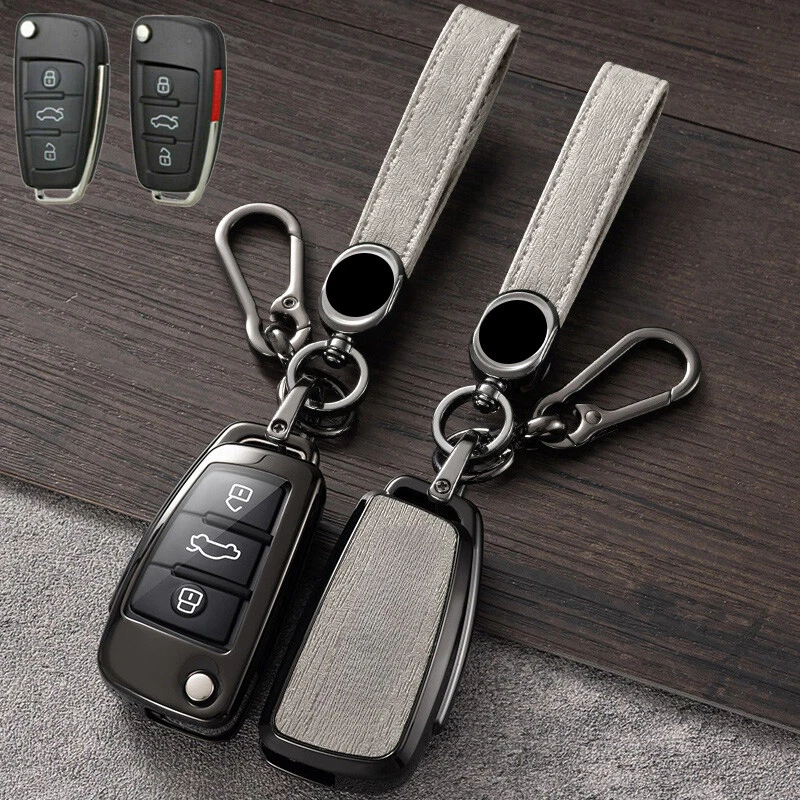 Zinc Alloy TPU Leather Car Key Case Cover For Audi A3 S3 A4 A6 S4 RS4 S R6 RS TT Foto 3 de 4