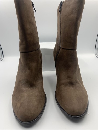 JONES BOOTMAKER Brown Nubuck Leather ankle boots. Zip. Block heel. VGC. UK8 EU41 - Picture 2 of 17