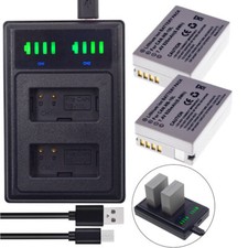 2x NB-10L Battery  Charger for Canon PowerShot G15 G16 G1X G3-X SX50 HS SX60 HS