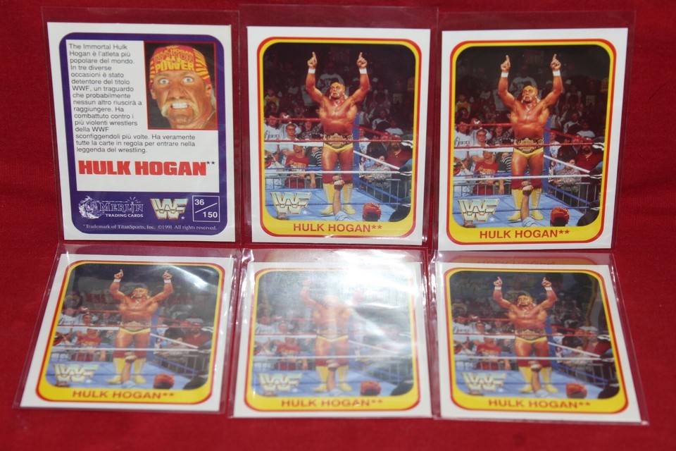 Carte à Collectionner Merlin WWF Wrestling 1991 Italienne - Édition Limitée Hulk Hogan André
