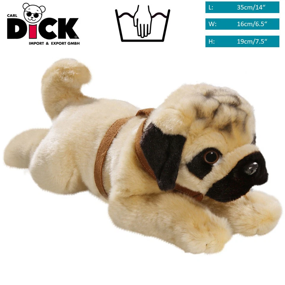 Carl Dick Mops - Bulldogge mit Geschirr ca. 35cm 2954 Kuscheltier, Plüschtier - Bild 2 von 2