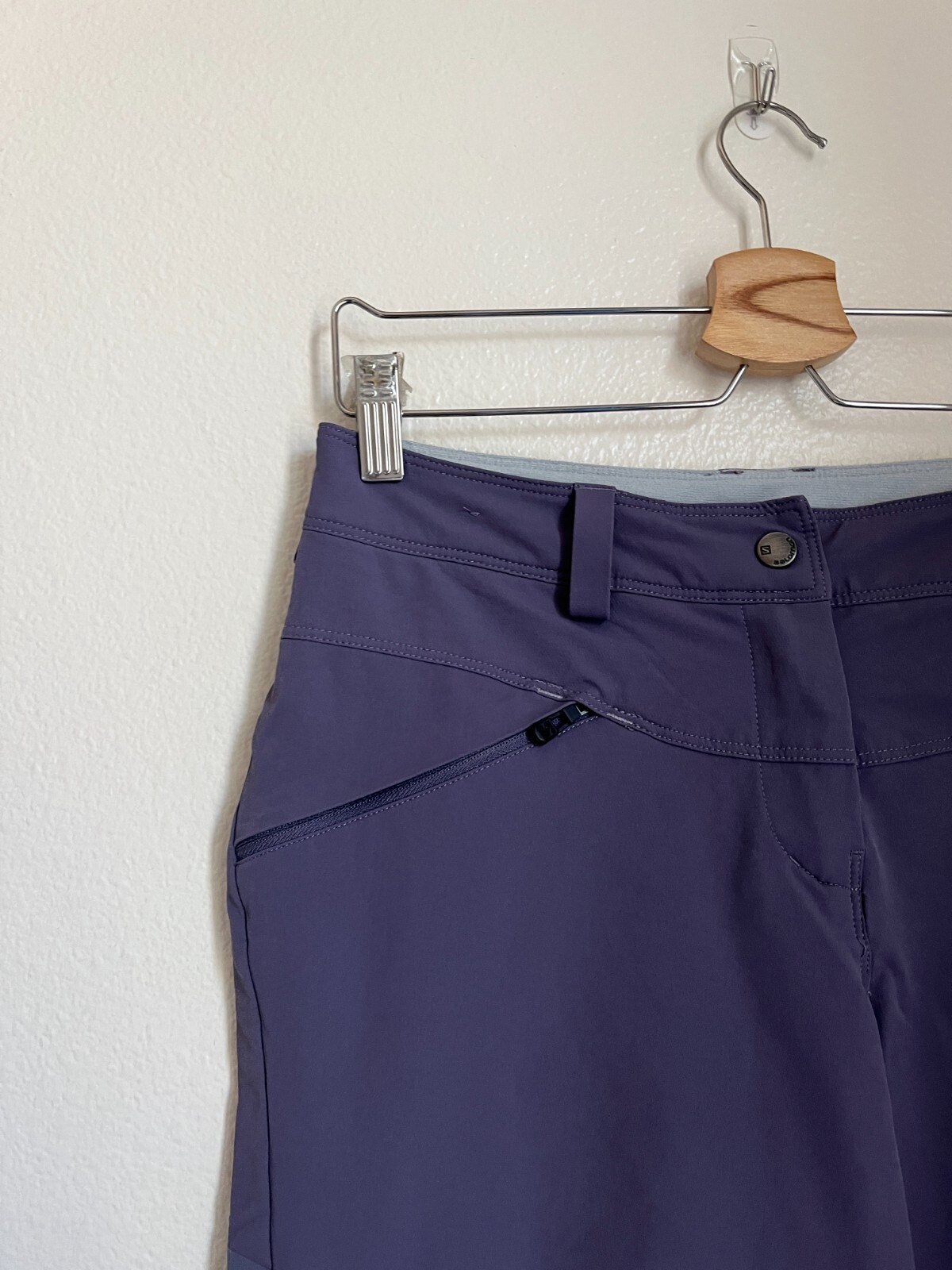 Salomon pantaloni donna Wayfarer Winter Gorp Core in viola tenue taglia US 6