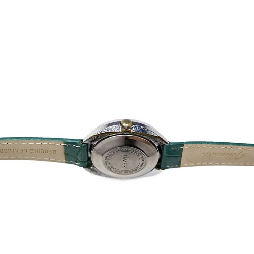 Timex Men's Automatic Vintage 39mm Arabic Numerals Teal Leather UFO non running - Picture 8 of 10