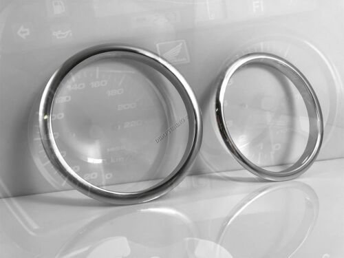 Per Honda XL 1000 SD02 Varadero Anillos de tablero de aluminio pulido 2- piezas - Picture 3 of 7