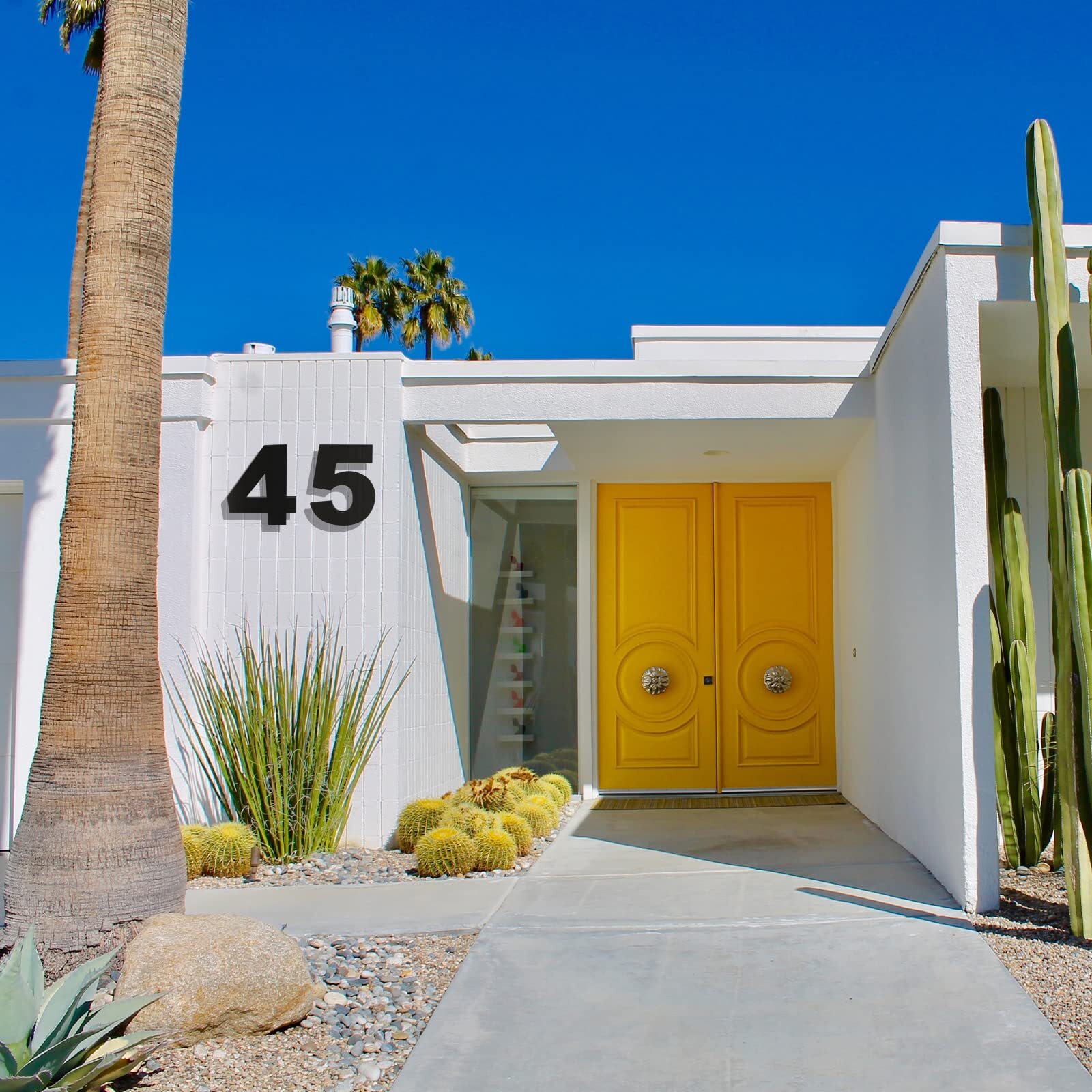 8 Inch Large House Numbers Black Modern Home Address Signage for Outside Wide...