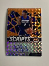 2020-21 Panini Mosaic Jarred Vanderbilt Scripts Auto Scripts Orange Prizm