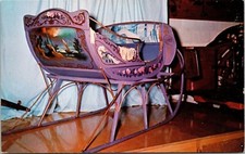 Beautifully Decorated Sleigh Nebraskas Famous Artist Terence Duress Unp Postcard