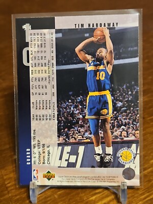 1994-95 Upper Deck Golden State Warriors Basketball Card #54 Tim