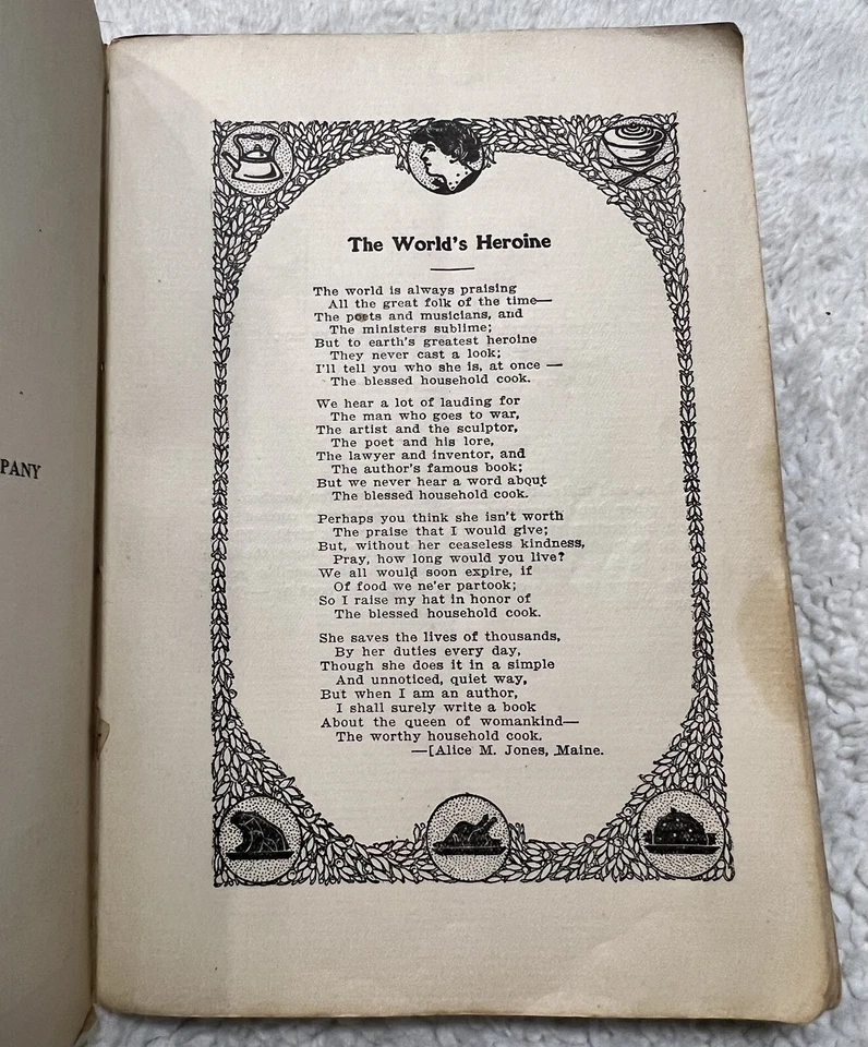 The Farm & Home Cook Book & Housekeeper’s Assistant 1907 RARE Cookbook - Image 4 of 4