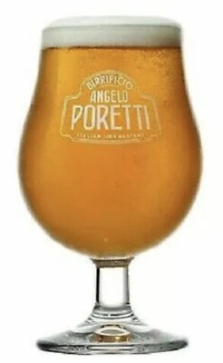 2 X Rare Birrificio Angelo Poretti Half Pint Glasses Brand New Pub ManCave 