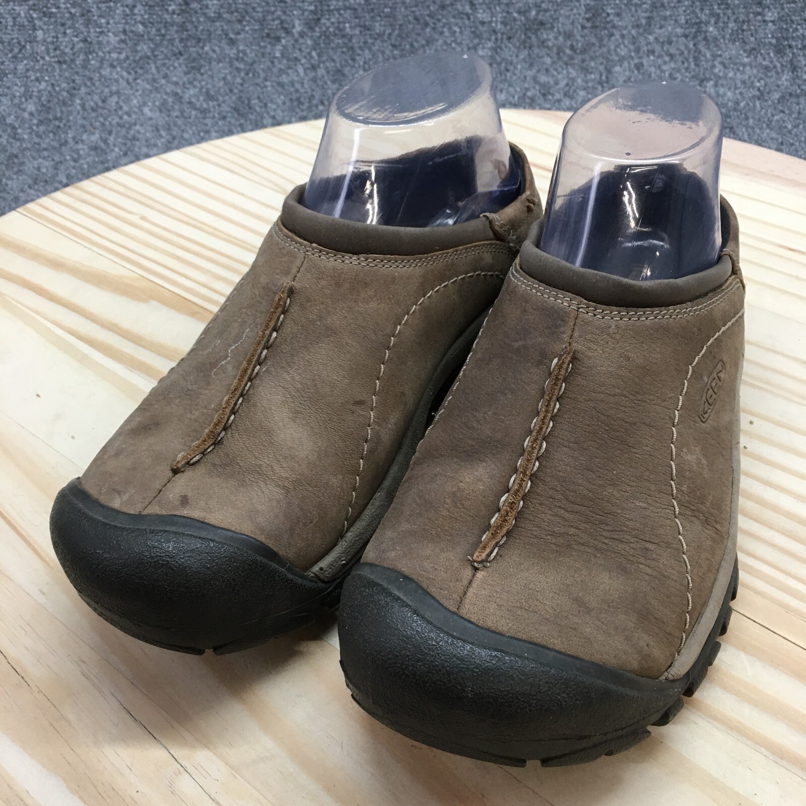 Scarpe Keen donna 6 5 zoccoli kaci pelle marrone casual slip on basse comode