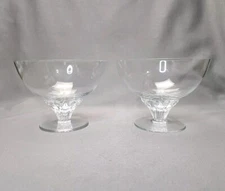 Vintage Footed Crystal Fruit Serving Bowls Dessert Bowls Set of 2 Candy Dishes