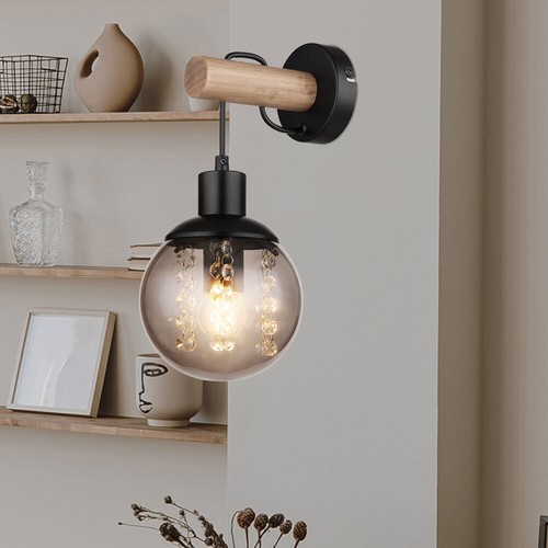 Base per luce notturna a LED rotonda in legno Supporto per display artistico Portalampada USB per cristalli Sfera di vetro Decorazione artistica in resina 80mm  39