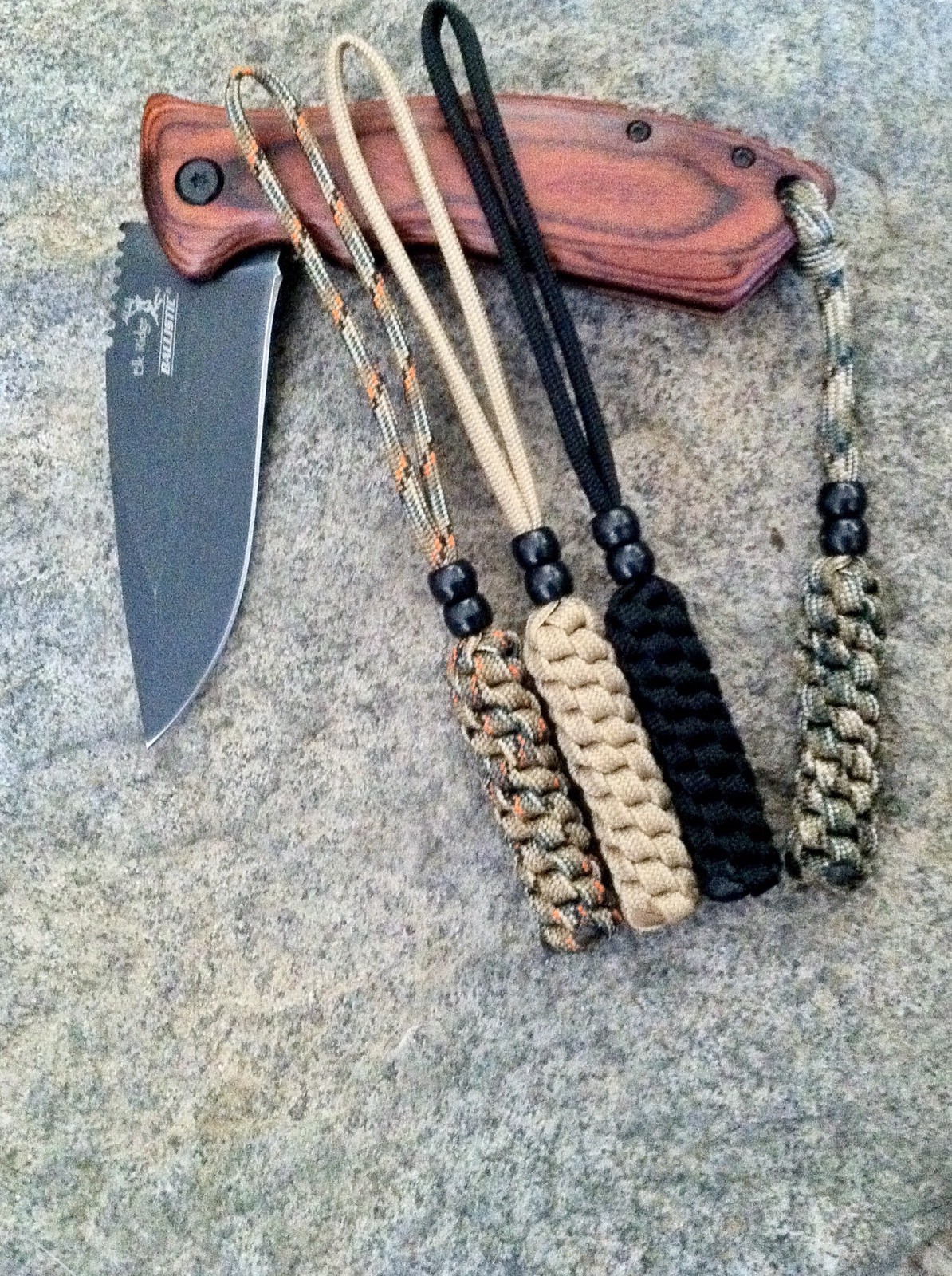 (4) Paracord Knife LanyardsFits Survival, Combat, Tactical Knives