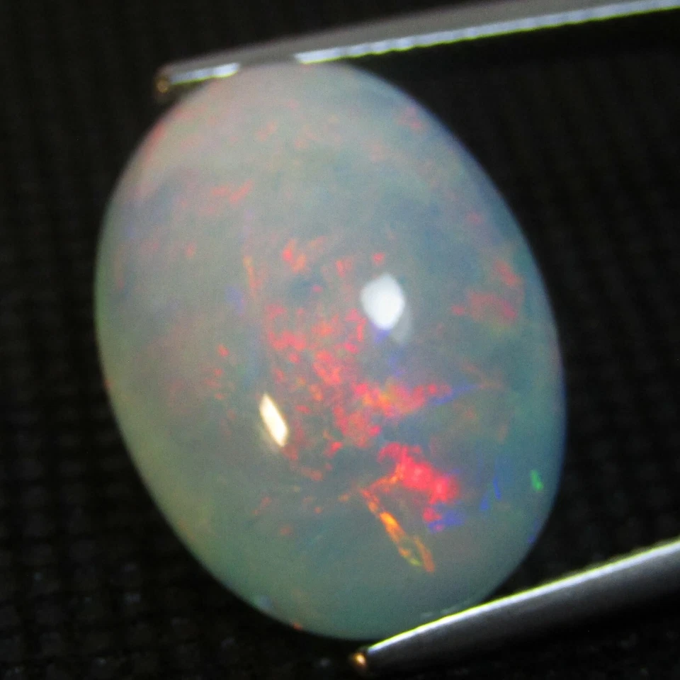 15.35Cts Natural Color Play Ethiopian Blue Opal Oval Cabochon Loose Gem VOD - Image 3 of 4