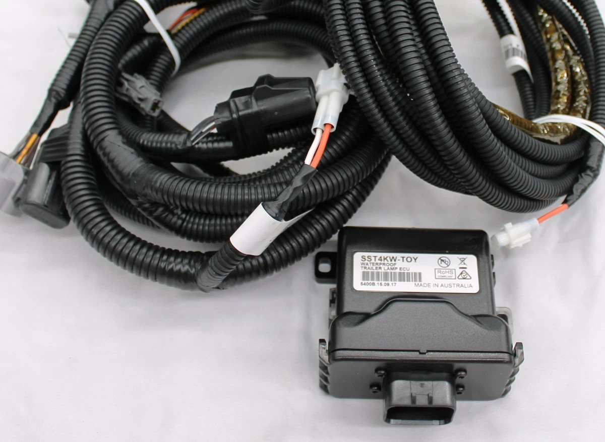 TOYOTA HILUX TOWBAR WIRING HARNESS 7 FLAT NEW GENUINE EXP POST PZQ6189280