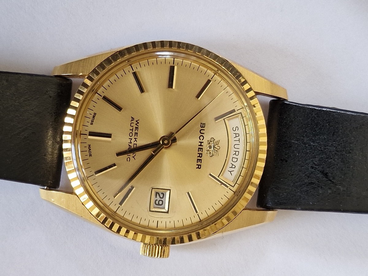 Vintage Bucherer Automatic Day Date Mens watch | eBay Vintage Bucherer Automatic Day Date Mens watch | eBay