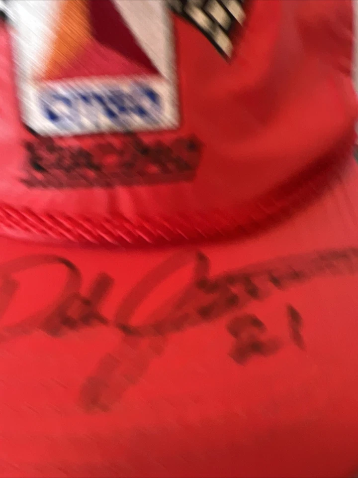 Dale Jarrett VTG Autographed Citgo Racing SnapBack Hat Red Braid 1980s - Image 4 of 4