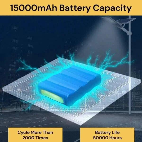 Solar LED Street Light & Remote Waterproof Outdoor Yard Garden Flood Street Lamp - image 3 of 4