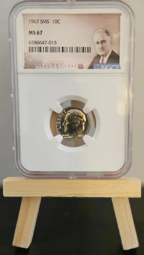 1967 NGC MS67 SMS Roosevelt Dime