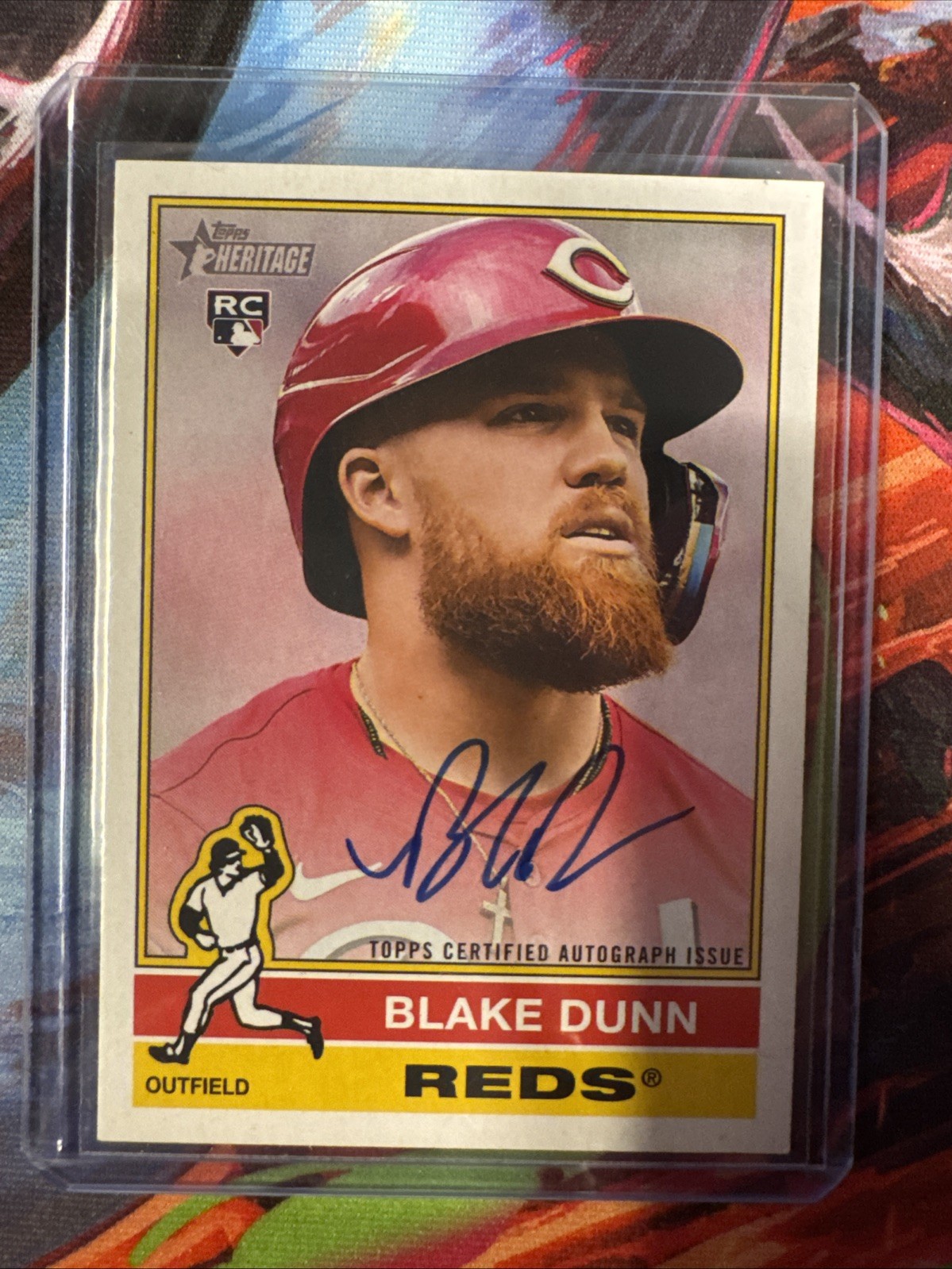 2025 Topps Heritage Blake Dunn Real One Auto Autograph RC Rookie #ROA-BDU Reds