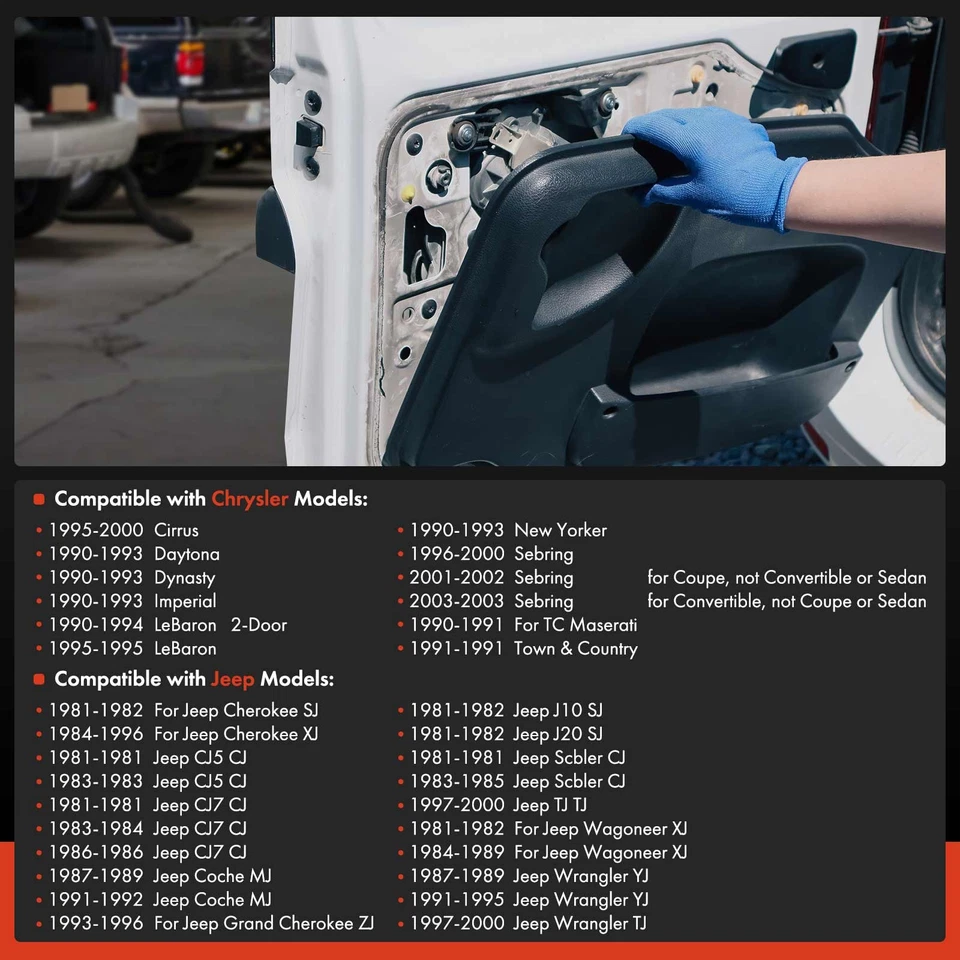 Juego de cilindros de cerradura de puerta con llaves para Jeep ZJ Grand Cherokee YJ SJ Dodge Chrysler Foto 2 de 4