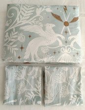 Pottery Barn Teen Harry Potter Duvet Cover Full/Queen Shams Cotton Teal 3 pc set