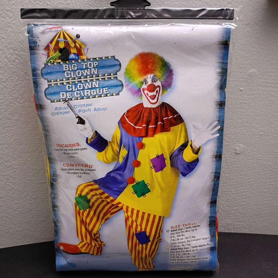 Fun World Adult Costume Circus Big Top Clown Halloween One Size - Image 2 of 4