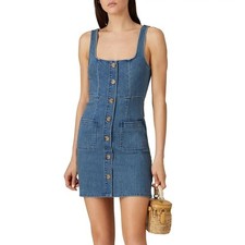 Show Me Your Mumu Blue Cora Dress Denim Maliblue Button Mini Size S