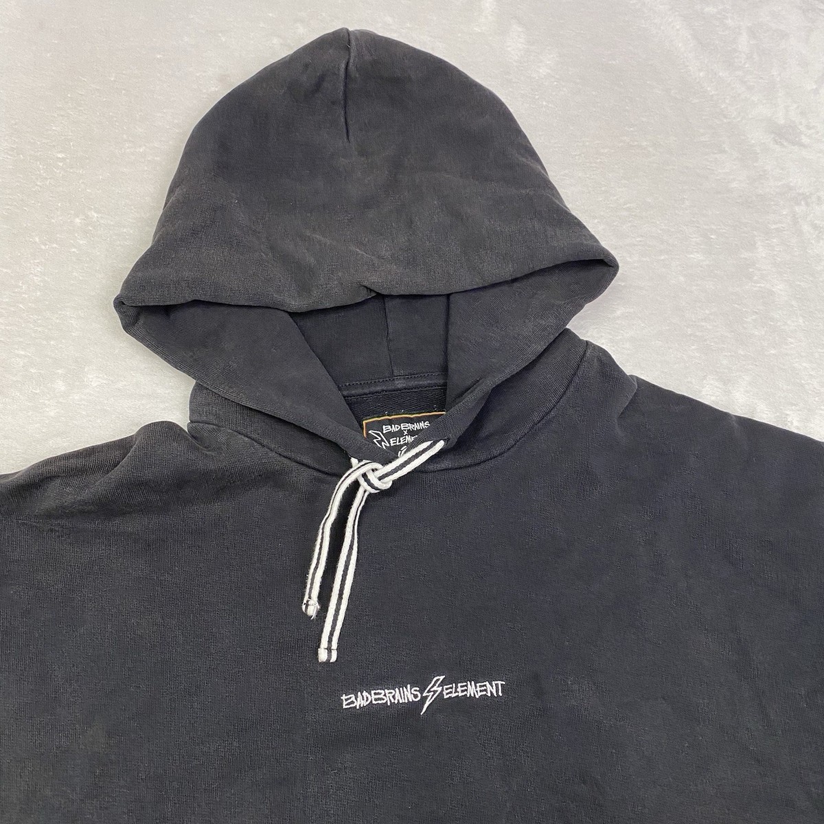 Bad Brains x Element Hoodie Black Cityscape Graphic Pullover 100% Cotton  Medium