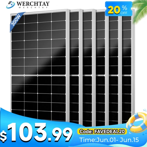 300W 600W 1200W 1800W Mono Solar Panel High Efficiency TOPCon Technology RV Home
