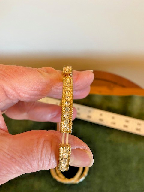 4 Natasha Rhinestone Infinity Stack Bracelets - G… - image 9