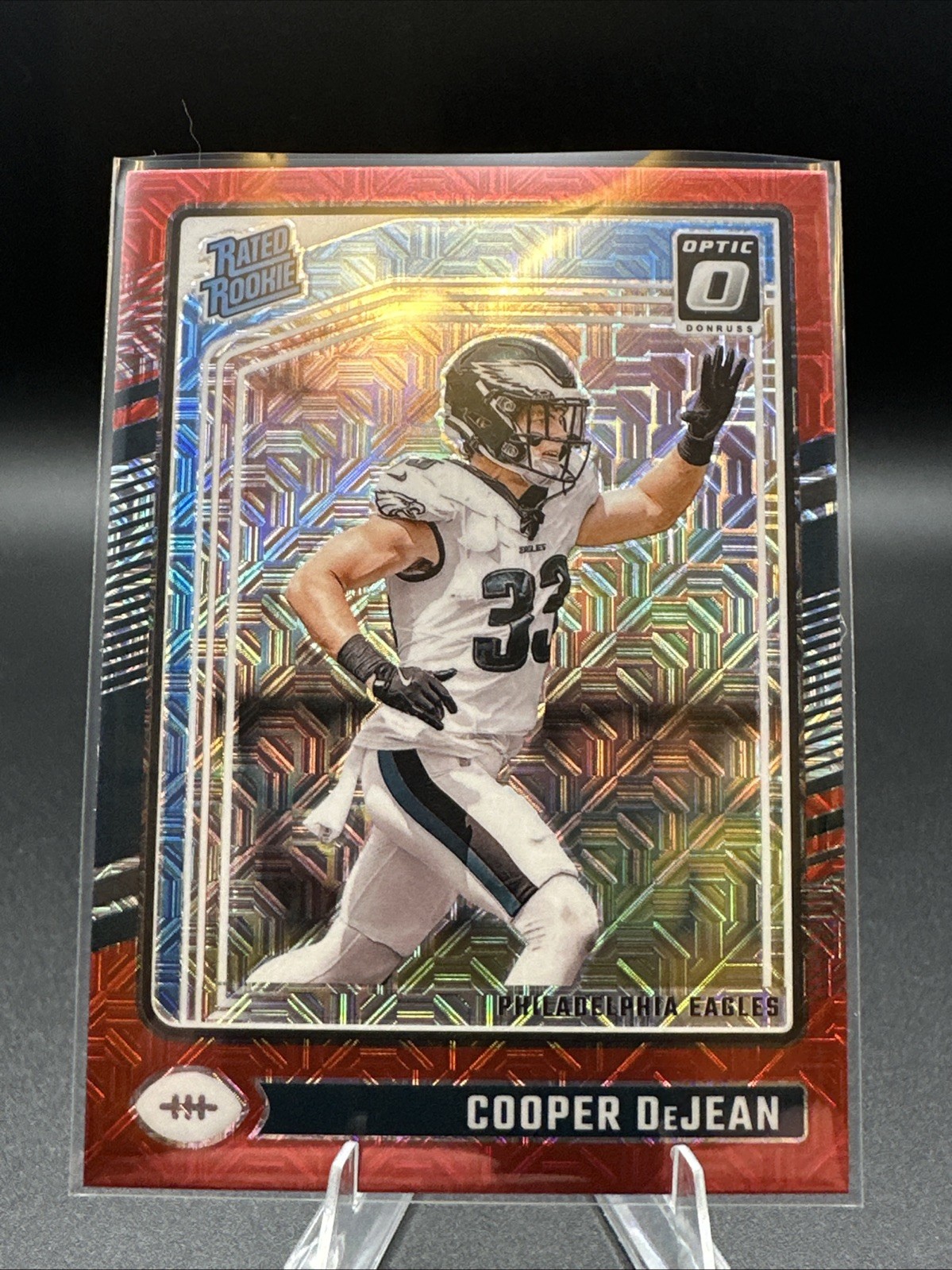 2024 Donruss Optic Cooper DeJean # 221 Rated Rookie Red Mojo (RC)