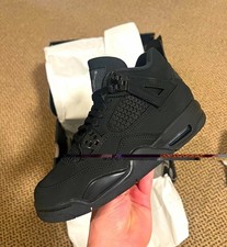 Nike Air Jordan 4 Retro OG (GS) Black Boys Basketball Shoes Size 4