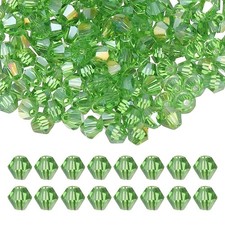 3mm Bicone Crystal Beads, 600 Pcs Glass Faceted Spacer Bead, Green
