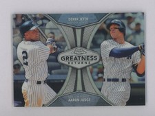 2019 Topps Chrome Greatness Returns Refractor Derek Jeter HOF Aaron Judge