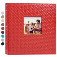 Leather Photo Album 4x6 600 Photos Large Capacity Picture Book with Horizonta...