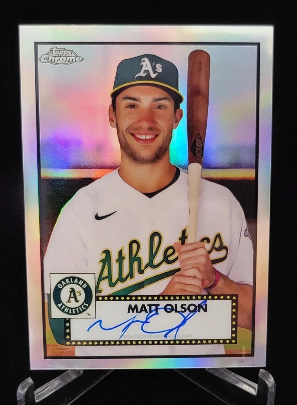 2021 Topps Chrome Platinum Anniversary Matt Olson #PA-MO Refractor /199 Auto