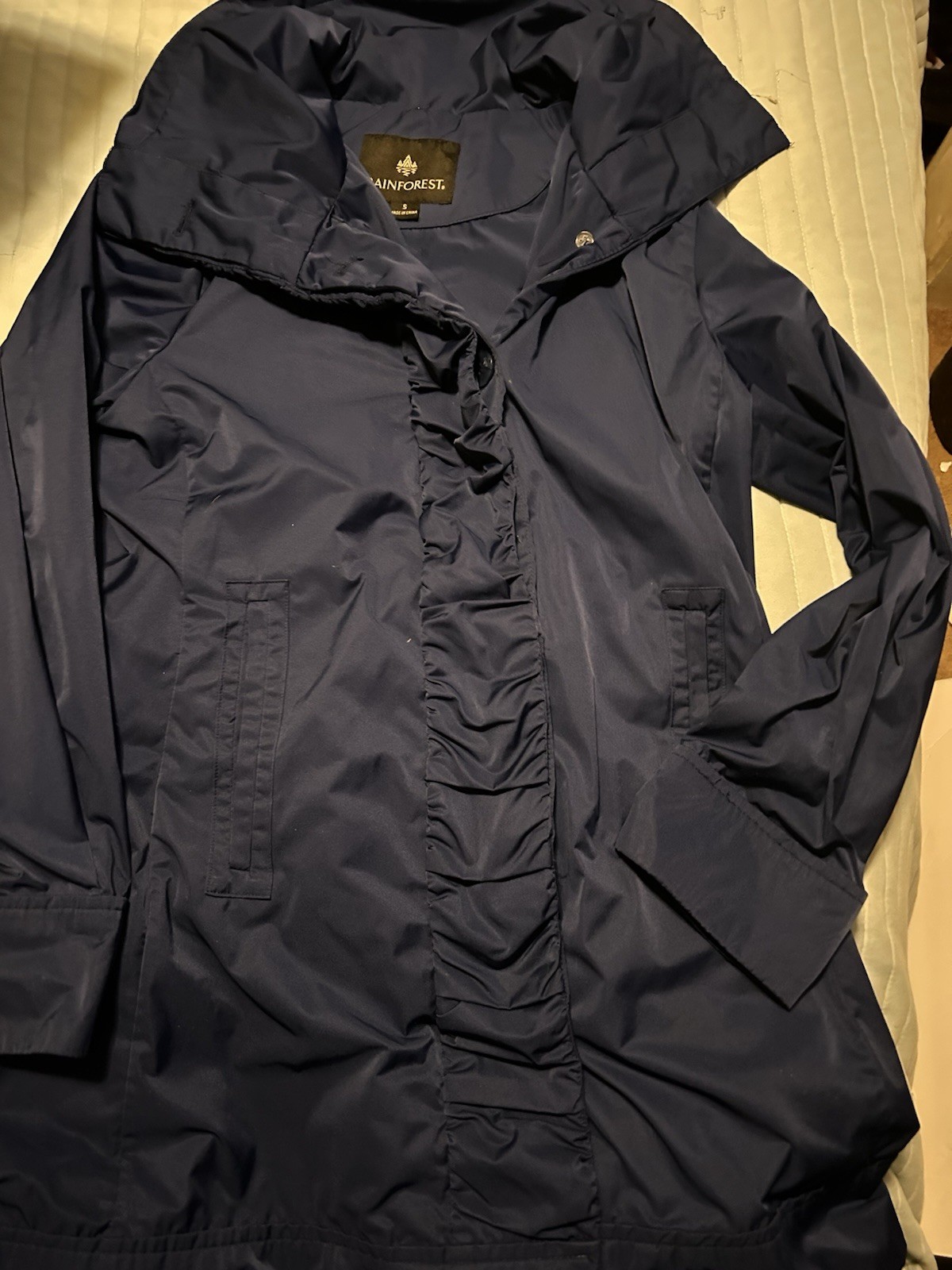 Rainforest Button Down rain jacket coat women’s S… - image 2