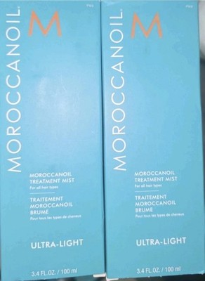 Moroccanoil Treatment Mist Oil Hair Ultra Light  3.4 fl oz / 100 ml Lot Of 2