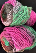 Lot Of 2 Skeins Of 100 Wool Noro Kureyon Wool Yarn - No Labels, 93g Total